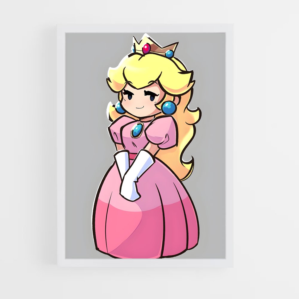 Poster Peach Power – affiche Mario (vue 3)
